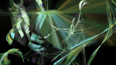 Fantezi kaotik renkli fraktal desen. Soyut Fraktal şekiller. 3D render resimde arka plan veya duvar kağıdı.