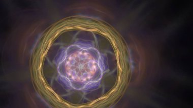 Fantezi kaotik renkli fraktal desen. Soyut Fraktal şekiller. 3D render resimde arka plan veya duvar kağıdı.