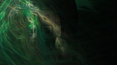 Fantezi kaotik renkli fraktal desen. Soyut Fraktal şekiller. 3D render resimde arka plan veya duvar kağıdı.