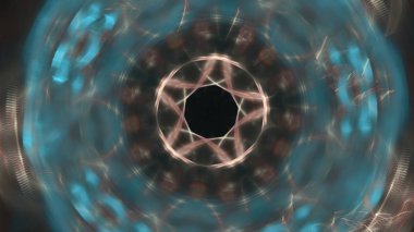 Fantezi kaotik renkli fraktal desen. Soyut Fraktal şekiller. 3D render resimde arka plan veya duvar kağıdı.