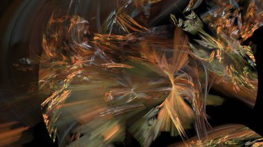 Fantezi kaotik renkli fraktal desen. Soyut Fraktal şekiller. 3D render resimde arka plan veya duvar kağıdı.