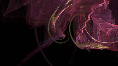 Fantezi kaotik renkli fraktal desen. Soyut Fraktal şekiller. 3D render resimde arka plan veya duvar kağıdı.