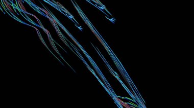 Fantezi kaotik renkli fraktal desen. Soyut Fraktal şekiller. 3D render resimde arka plan veya duvar kağıdı.