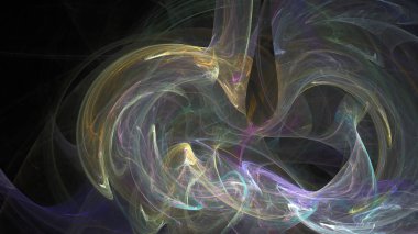 Fantezi kaotik renkli fraktal desen. Soyut Fraktal şekiller. 3D render resimde arka plan veya duvar kağıdı.