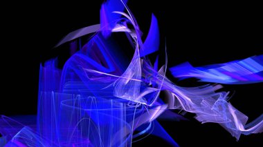 Fantezi kaotik renkli fraktal desen. Soyut Fraktal şekiller. 3D render resimde arka plan veya duvar kağıdı.