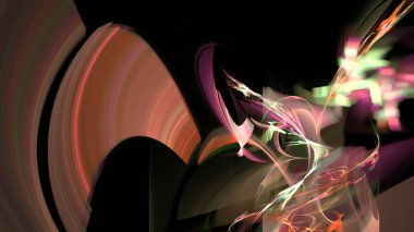 Fantezi kaotik renkli fraktal desen. Soyut Fraktal şekiller. 3D render resimde arka plan veya duvar kağıdı.