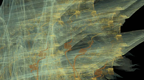 Fantezi kaotik renkli fraktal desen. Soyut Fraktal şekiller. 3D render resimde arka plan veya duvar kağıdı.