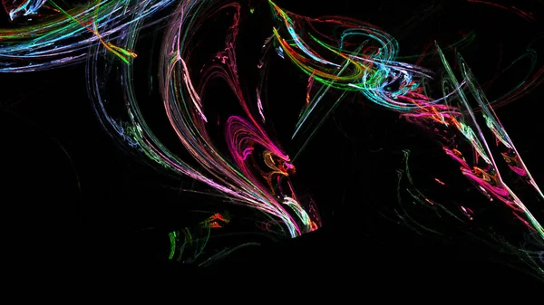 Fantezi kaotik renkli fraktal desen. Soyut Fraktal şekiller. 3D render resimde arka plan veya duvar kağıdı.