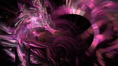 Fantezi kaotik renkli fraktal desen. Soyut Fraktal şekiller. 3D render resimde arka plan veya duvar kağıdı.