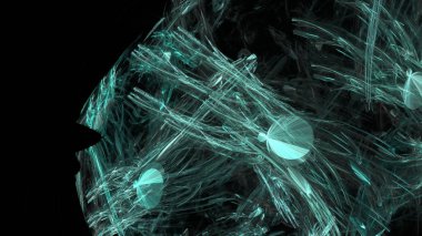 Fantezi kaotik renkli fraktal desen. Soyut Fraktal şekiller. 3D render resimde arka plan veya duvar kağıdı.