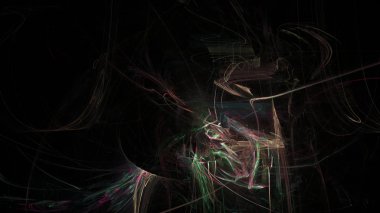 Fantezi kaotik renkli fraktal desen. Soyut Fraktal şekiller. 3D render resimde arka plan veya duvar kağıdı.