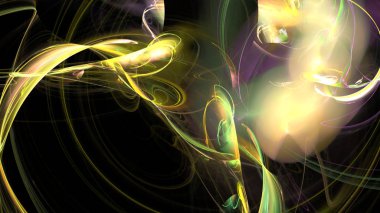 Fantezi kaotik renkli fraktal desen. Soyut Fraktal şekiller. 3D render resimde arka plan veya duvar kağıdı.