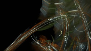 Fantezi kaotik renkli fraktal desen. Soyut Fraktal şekiller. 3D render resimde arka plan veya duvar kağıdı.