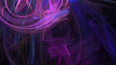 Fantezi kaotik renkli fraktal desen. Soyut Fraktal şekiller. 3D render resimde arka plan veya duvar kağıdı.