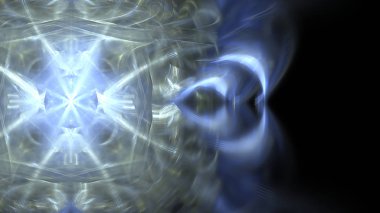 Fantezi kaotik renkli fraktal desen. Soyut Fraktal şekiller. 3D render resimde arka plan veya duvar kağıdı.