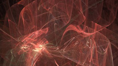 Fantezi kaotik renkli fraktal desen. Soyut Fraktal şekiller. 3D render resimde arka plan veya duvar kağıdı.