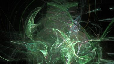 Fantezi kaotik renkli fraktal desen. Soyut Fraktal şekiller. 3D render resimde arka plan veya duvar kağıdı.