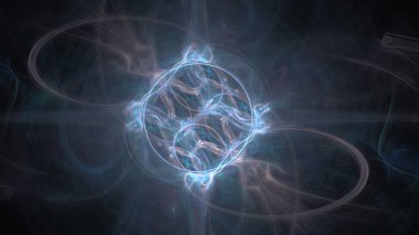 Fantezi kaotik renkli fraktal desen. Soyut Fraktal şekiller. 3D render resimde arka plan veya duvar kağıdı.