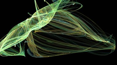 Fantezi kaotik renkli fraktal desen. Soyut Fraktal şekiller. 3D render resimde arka plan veya duvar kağıdı.