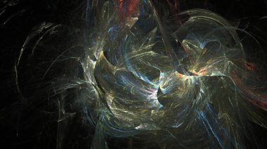 Fantezi kaotik renkli fraktal desen. Soyut Fraktal şekiller. 3D render resimde arka plan veya duvar kağıdı.