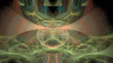 Fantezi kaotik renkli fraktal desen. Soyut Fraktal şekiller. 3D render resimde arka plan veya duvar kağıdı.