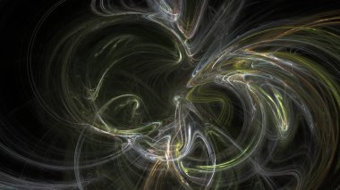 Fantezi kaotik renkli fraktal desen. Soyut Fraktal şekiller. 3D render resimde arka plan veya duvar kağıdı.