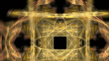 Fantezi kaotik renkli fraktal desen. Soyut Fraktal şekiller. 3D render resimde arka plan veya duvar kağıdı.