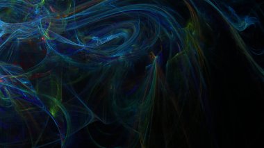 Fantezi kaotik renkli fraktal desen. Soyut Fraktal şekiller. 3D render resimde arka plan veya duvar kağıdı.