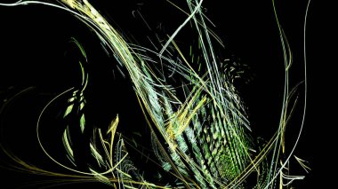 Fantezi kaotik renkli fraktal desen. Soyut Fraktal şekiller. 3D render resimde arka plan veya duvar kağıdı.