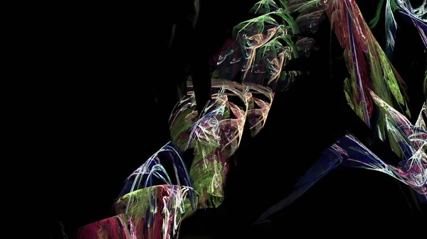 Fantezi kaotik renkli fraktal desen. Soyut Fraktal şekiller. 3D render resimde arka plan veya duvar kağıdı.