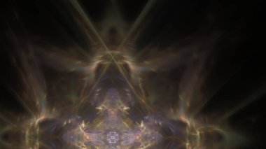 Fantezi kaotik renkli fraktal desen. Soyut Fraktal şekiller. 3D render resimde arka plan veya duvar kağıdı.