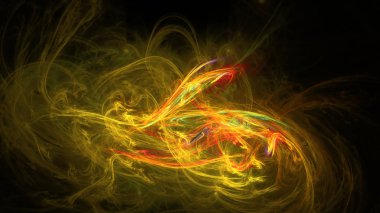 Fantezi kaotik renkli fraktal desen. Soyut Fraktal şekiller. 3D render resimde arka plan veya duvar kağıdı.