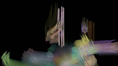 Fantezi kaotik renkli fraktal desen. Soyut Fraktal şekiller. 3D render resimde arka plan veya duvar kağıdı.