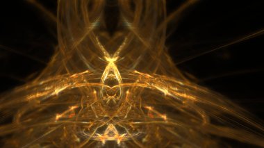 Fantezi kaotik renkli fraktal desen. Soyut Fraktal şekiller. 3D render resimde arka plan veya duvar kağıdı.