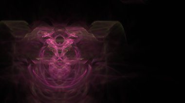 Fantezi kaotik renkli fraktal desen. Soyut Fraktal şekiller. 3D render resimde arka plan veya duvar kağıdı.