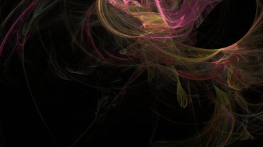 Fantezi kaotik renkli fraktal desen. Soyut Fraktal şekiller. 3D render resimde arka plan veya duvar kağıdı.