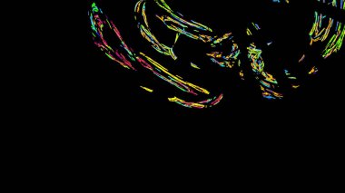 Fantezi kaotik renkli fraktal desen. Soyut Fraktal şekiller. 3D render resimde arka plan veya duvar kağıdı.