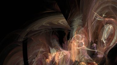 Fantezi kaotik renkli fraktal desen. Soyut Fraktal şekiller. 3D render resimde arka plan veya duvar kağıdı.