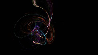 Fantezi kaotik renkli fraktal desen. Soyut Fraktal şekiller. 3D render resimde arka plan veya duvar kağıdı.