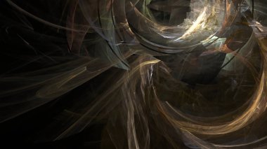 Fantezi kaotik renkli fraktal desen. Soyut Fraktal şekiller. 3D render resimde arka plan veya duvar kağıdı.