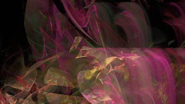 Fantezi kaotik renkli fraktal desen. Soyut Fraktal şekiller. 3D render resimde arka plan veya duvar kağıdı.