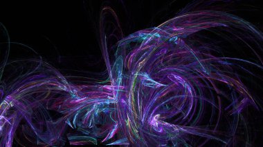 Fantezi kaotik renkli fraktal desen. Soyut Fraktal şekiller. 3D render resimde arka plan veya duvar kağıdı.