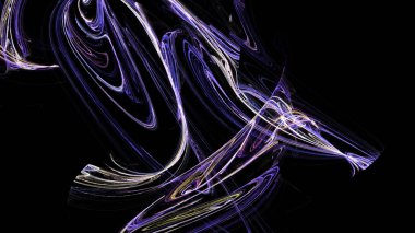 Fantezi kaotik renkli fraktal desen. Soyut Fraktal şekiller. 3D render resimde arka plan veya duvar kağıdı.