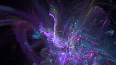 Fantezi kaotik renkli fraktal desen. Soyut Fraktal şekiller. 3D render resimde arka plan veya duvar kağıdı.