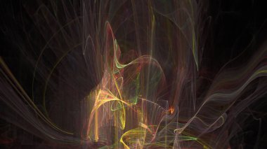 Fantezi kaotik renkli fraktal desen. Soyut Fraktal şekiller. 3D render resimde arka plan veya duvar kağıdı.