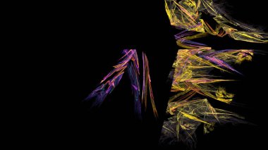 Fantezi kaotik renkli fraktal desen. Soyut Fraktal şekiller. 3D render resimde arka plan veya duvar kağıdı.