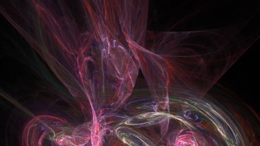 Fantezi kaotik renkli fraktal desen. Soyut Fraktal şekiller. 3D render resimde arka plan veya duvar kağıdı.