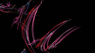 Fantezi kaotik renkli fraktal desen. Soyut Fraktal şekiller. 3D render resimde arka plan veya duvar kağıdı.