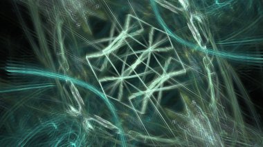 Fantezi kaotik renkli fraktal desen. Soyut Fraktal şekiller. 3D render resimde arka plan veya duvar kağıdı.