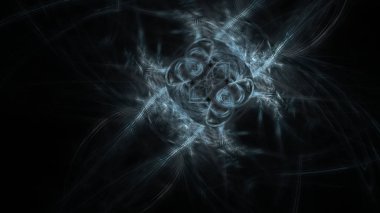 Fantezi kaotik renkli fraktal desen. Soyut Fraktal şekiller. 3D render resimde arka plan veya duvar kağıdı.